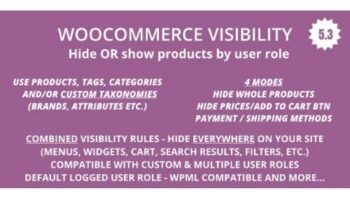 WooCommerce Products Visibility plugin