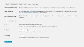 SliceWP – Custom Affiliate Slug