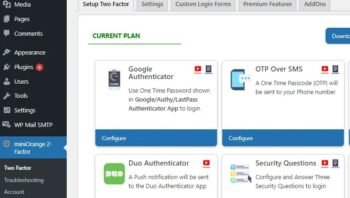 MiniOrange 2 Factor Authentication